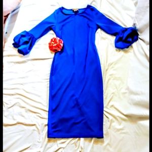 Gorgeous Ella samani Blue midi dress size large